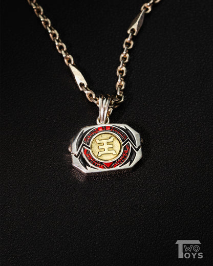 Silver Pendant,Tyrannosaurus, Mastodon, Triceratops, Sabertooth Tiger,Pterodactyl,Gold Ranger
