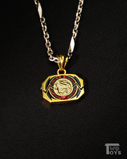 Silver Pendant,Tyrannosaurus, Mastodon, Triceratops, Sabertooth Tiger,Pterodactyl,Gold Ranger